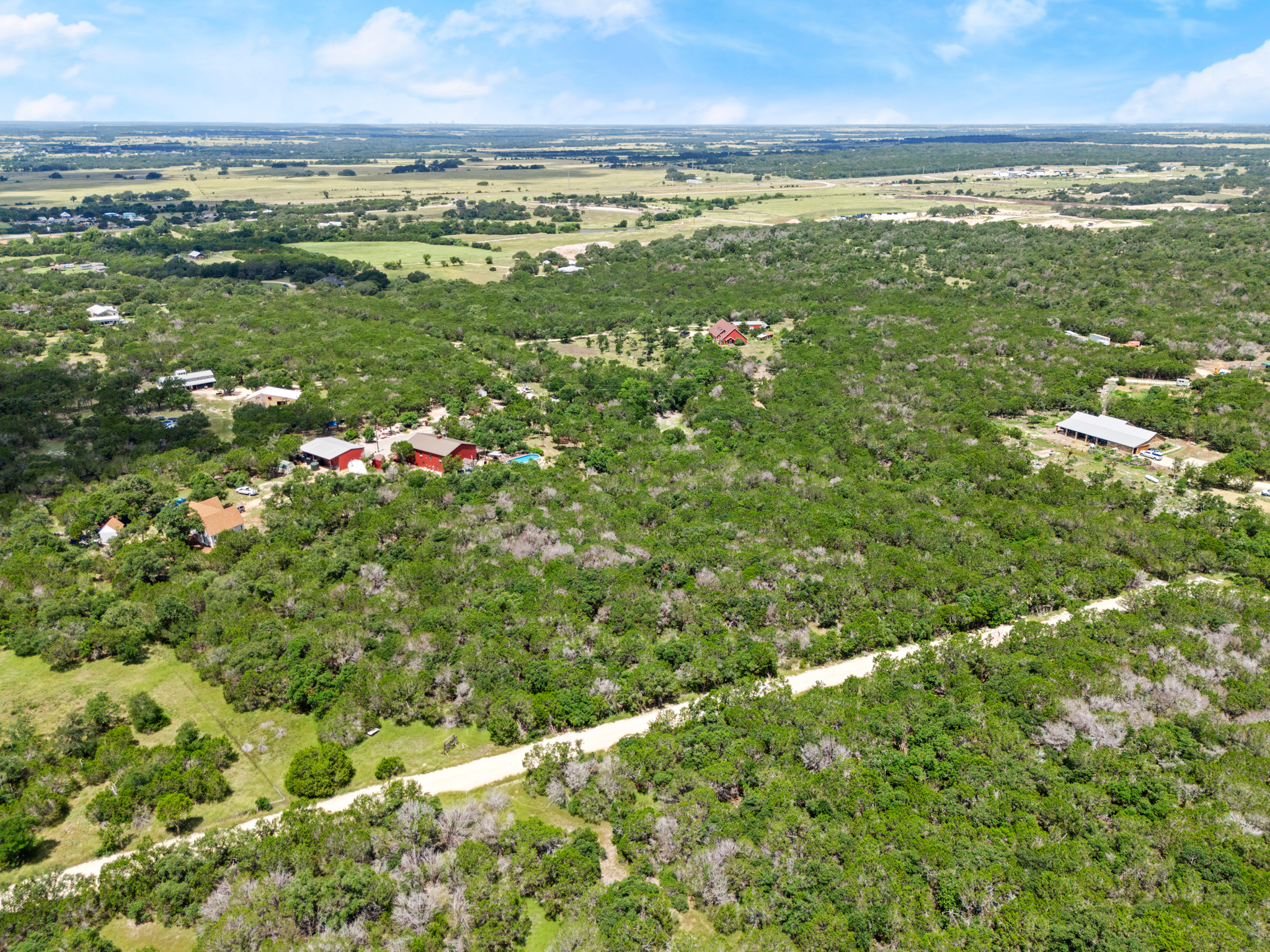 Aerial view of the countryside around 320 Pecan 3